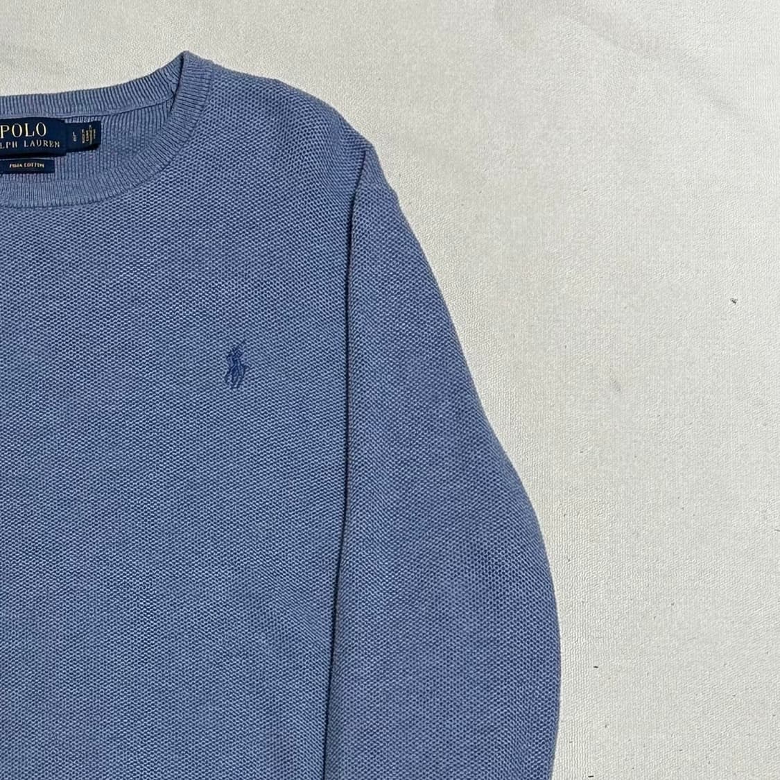 L 폴로랄프로렌 블루 포니 코튼 코튼 니트 상품이미지1