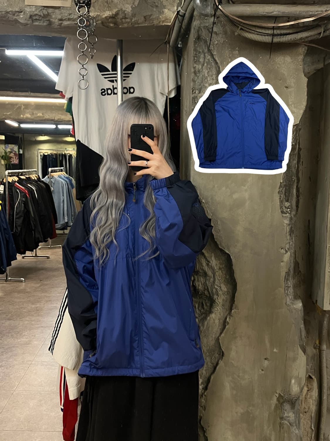 아식스 바람막이 블루 110   #csz2609 상품이미지1