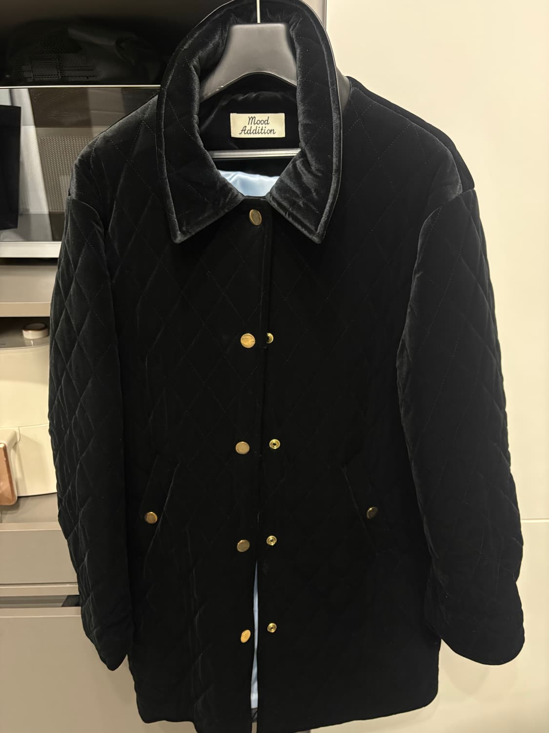 무드에디션 벨벳 퀼팅 코트 상품이미지4