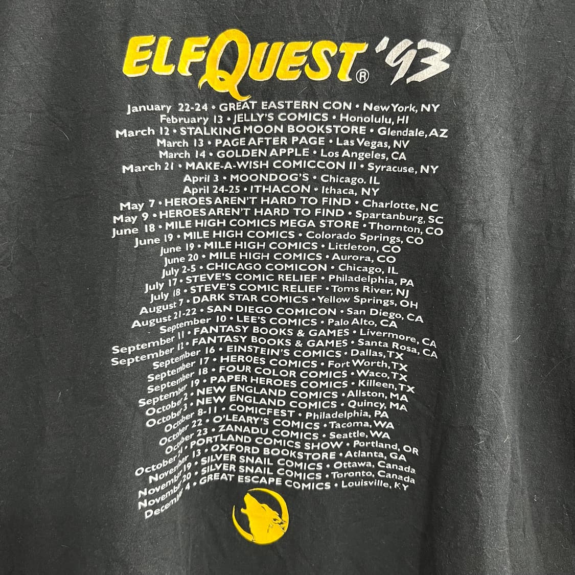 빈티지 1993 ElfQuest 투어티셔츠 상품이미지5