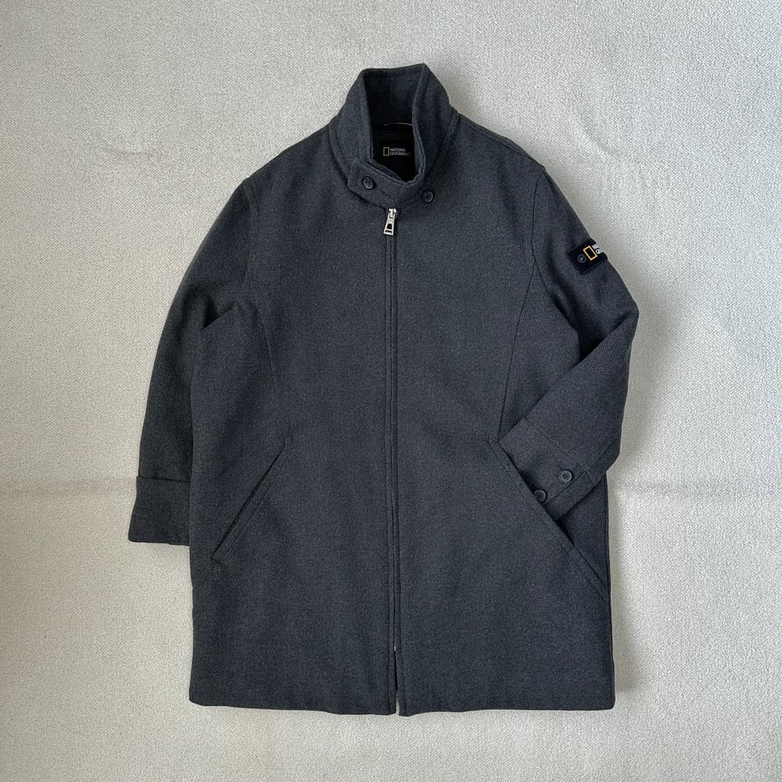 내셔널지오그래픽 하이넥 트윌 집업 코트 상품이미지1