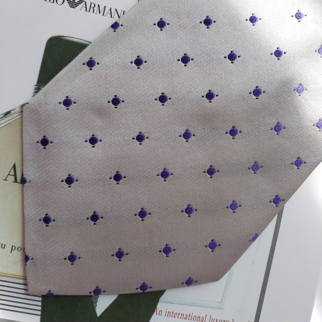 아르마니 꼴레지오니 도트 패턴 넥타이 9.9cm A+~A등급 K2399 상품이미지6
