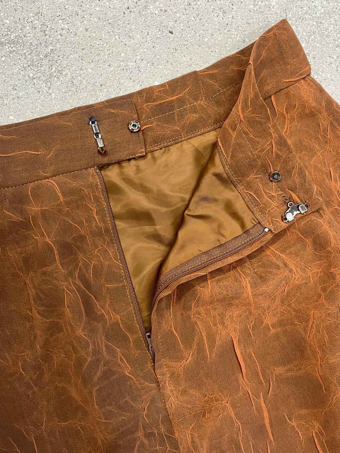 크랙 브라운 스커트 상품이미지4