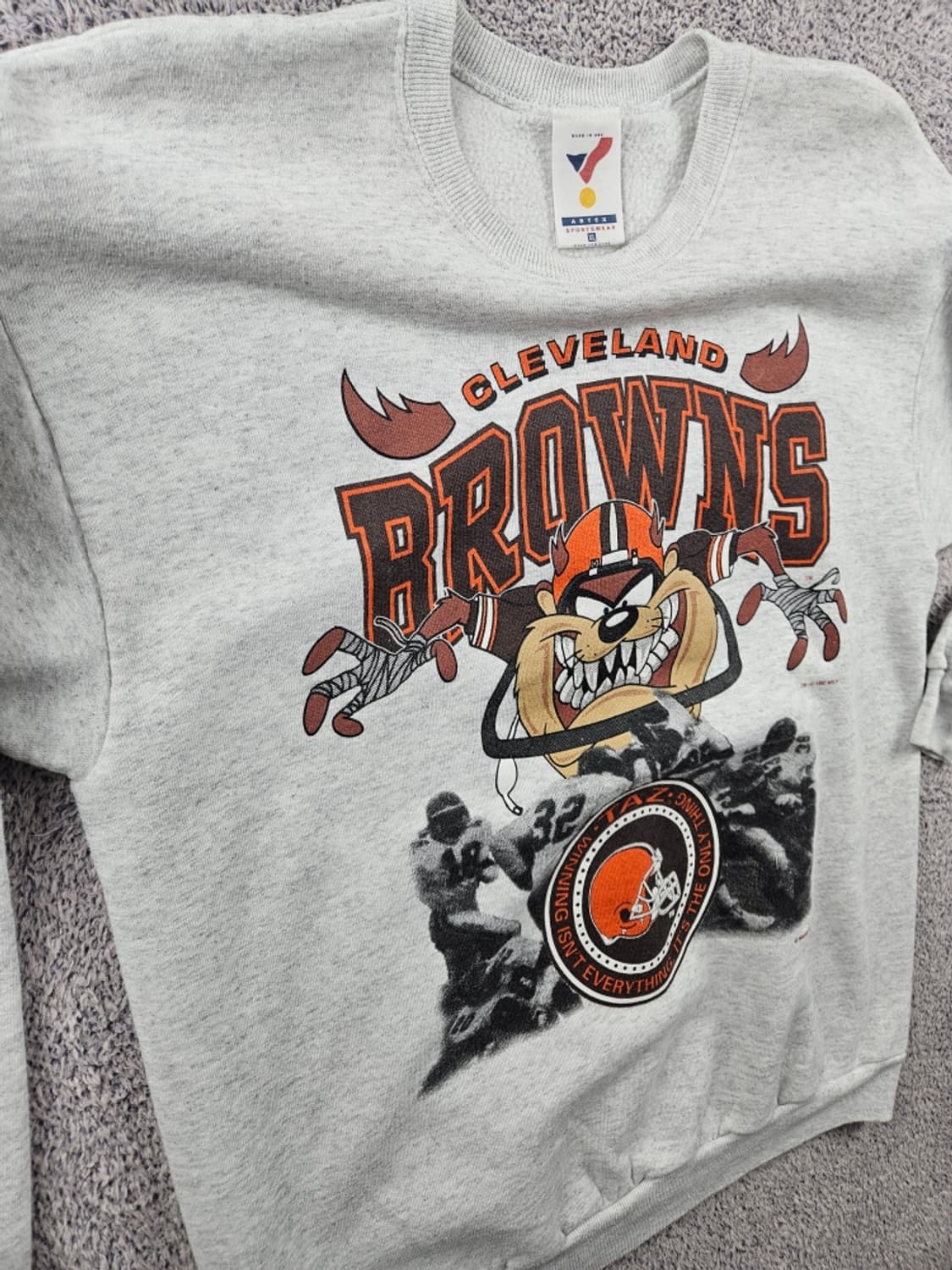 90's USA 클리블랜드 브라운즈 태즈 맨투맨 ( XL ) / 9338 상품이미지9