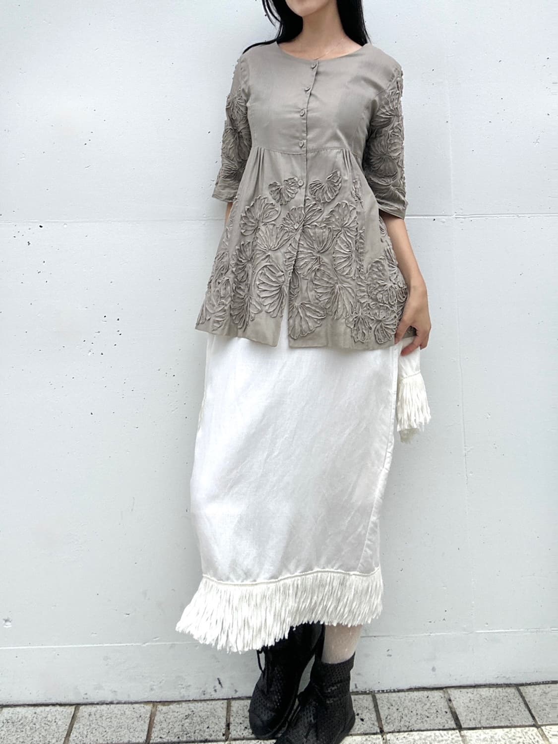 SON JUNG WAN 3D trimming top / brown 상품이미지5