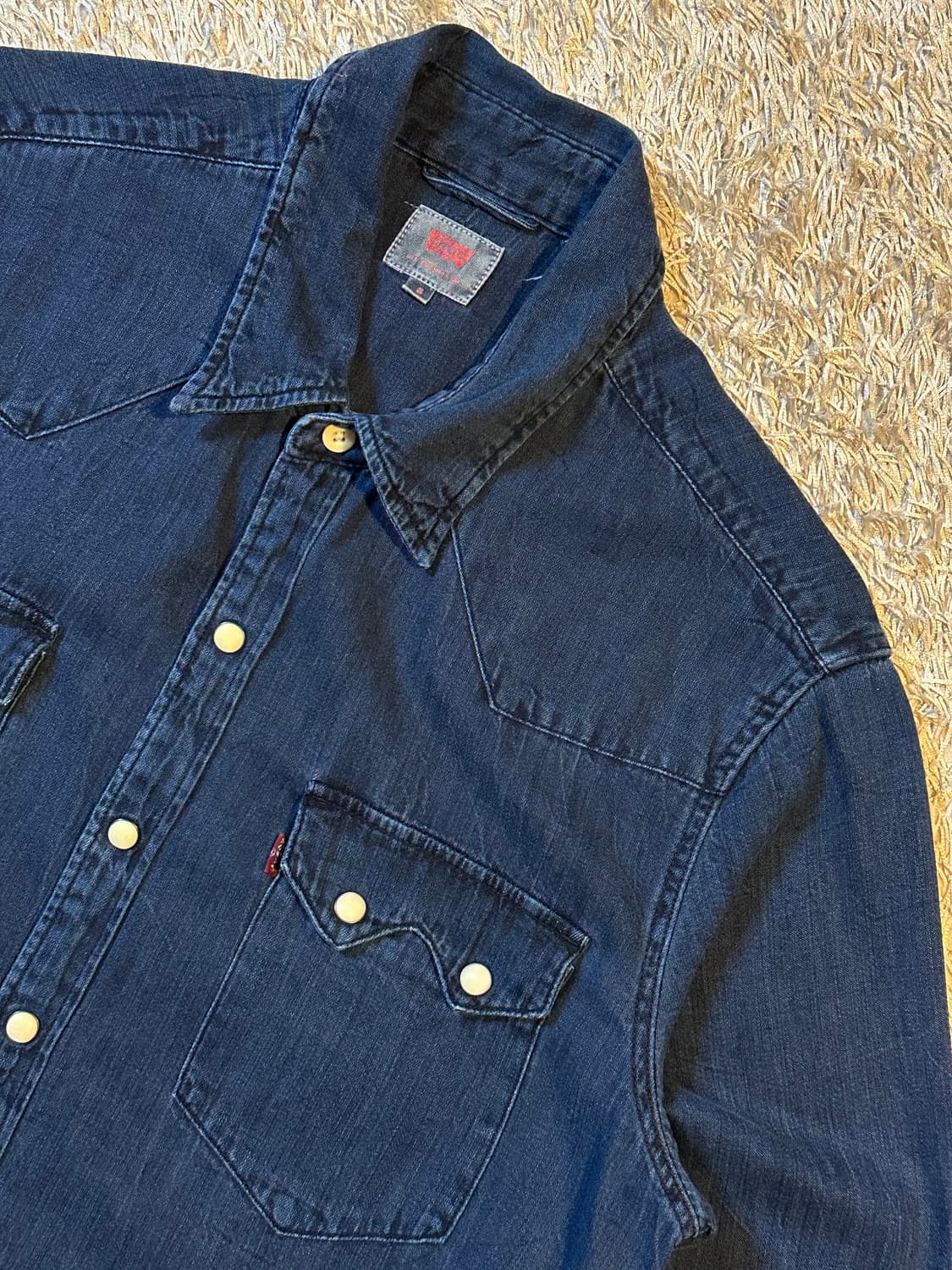 리바이스 LEVI'S 웨스턴 투포켓 데님 셔츠 진청 상품이미지2