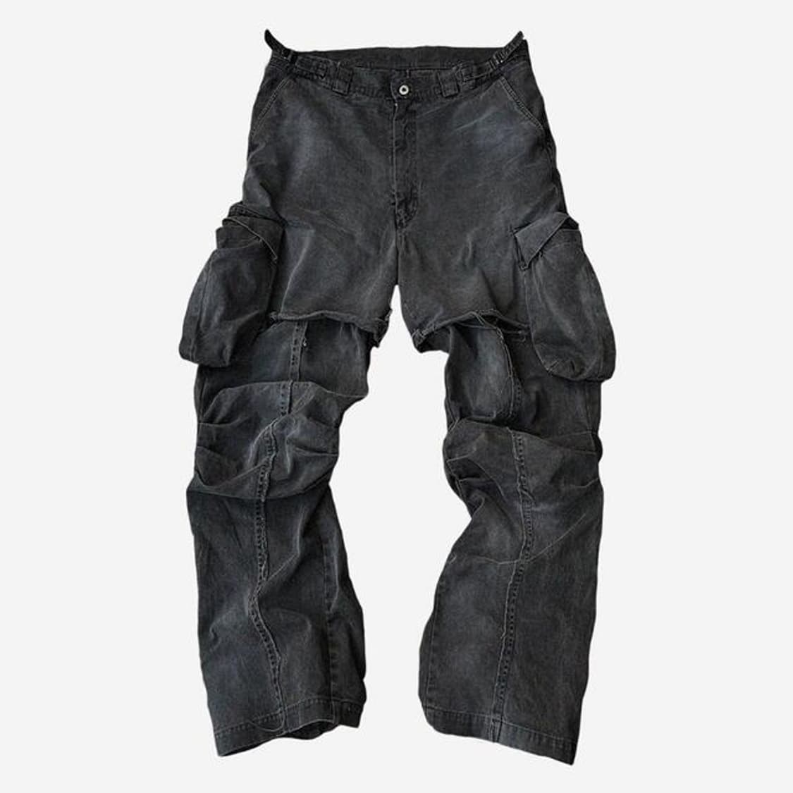 Aop(에이옵) RAW EFFECT LAYERED PANTS 상품이미지1