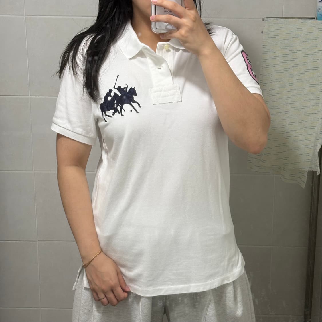 폴로 랄프로렌 빅포니 추격자 화이트 pk 티셔츠 상품이미지2