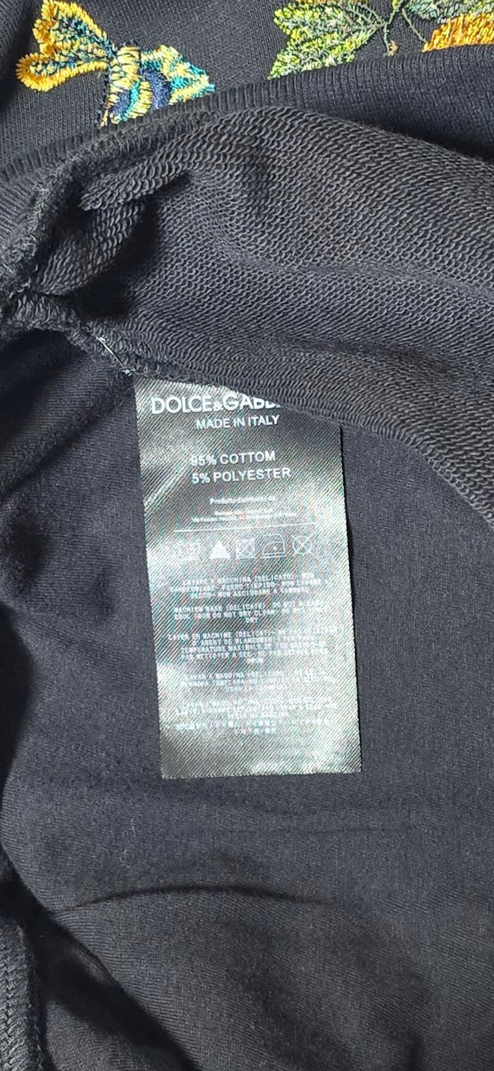 돌체앤가바나 made in Italy 공작새 자수 맨투맨 블랙 100 상품이미지4