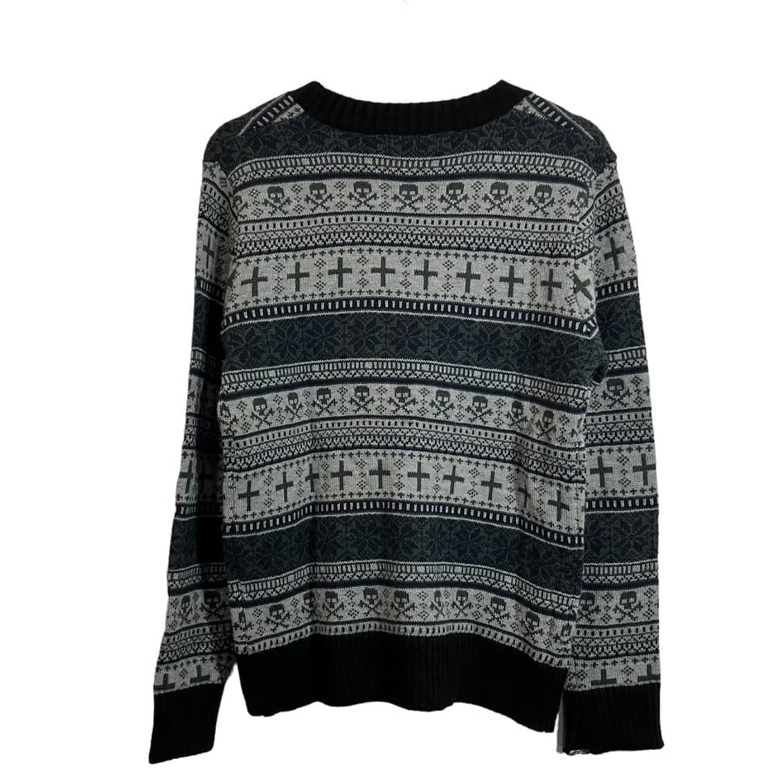 펑크 스컬 니트 가디건 상품이미지3