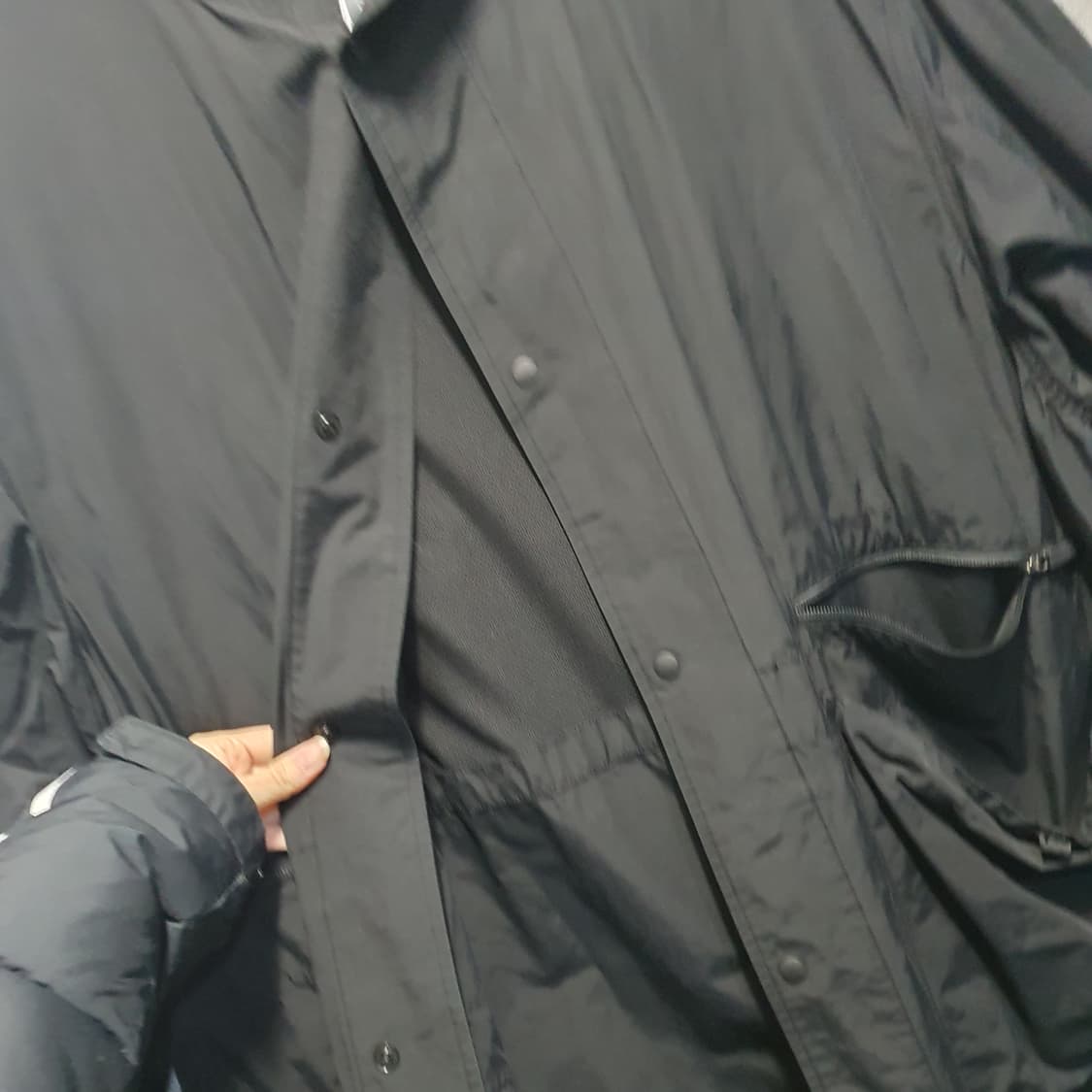 언어펙티드 홀겹 롱 후드 코트  상품이미지4