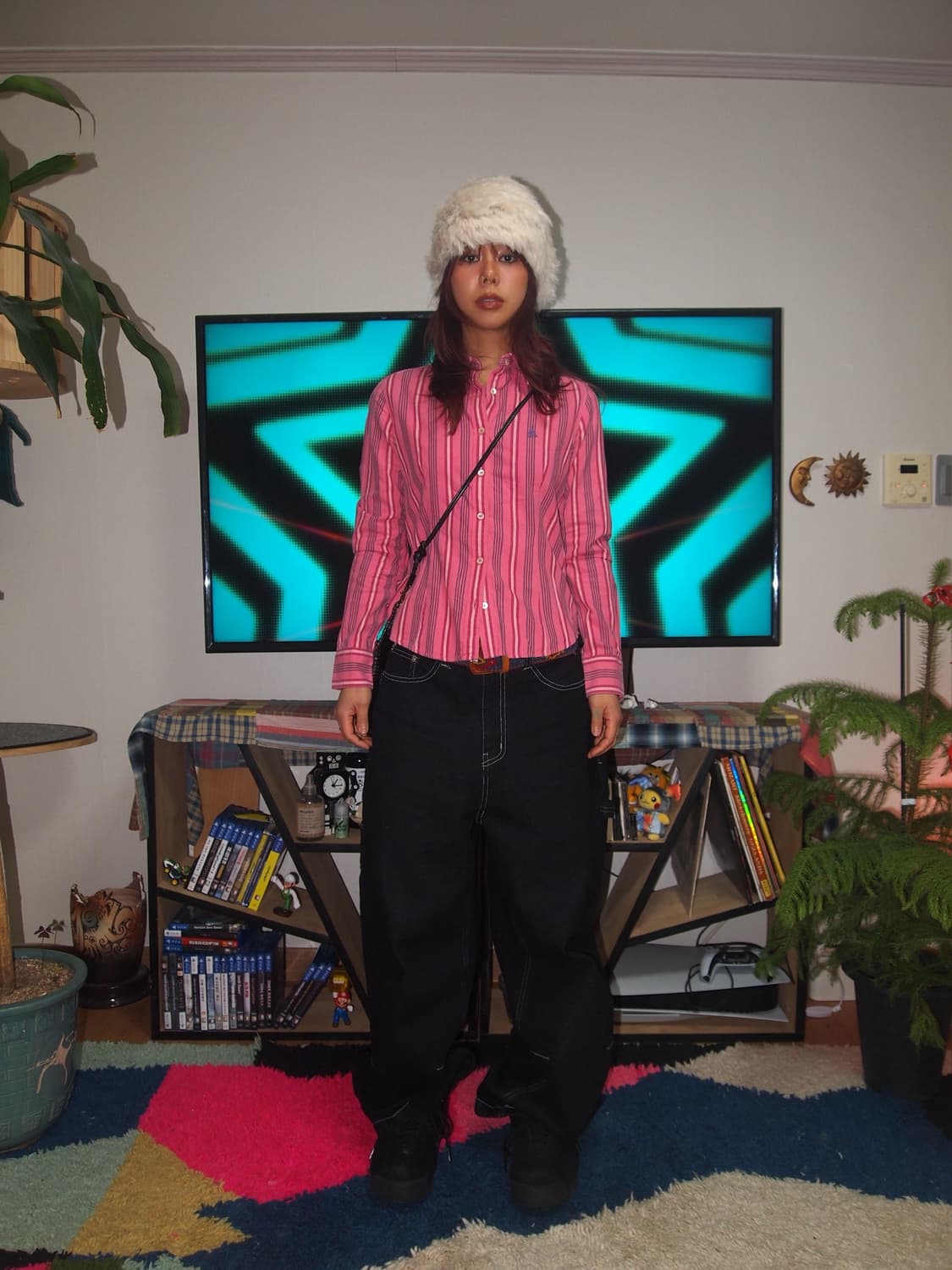 빈폴 핑크 스트라이프 셔츠 상품이미지1