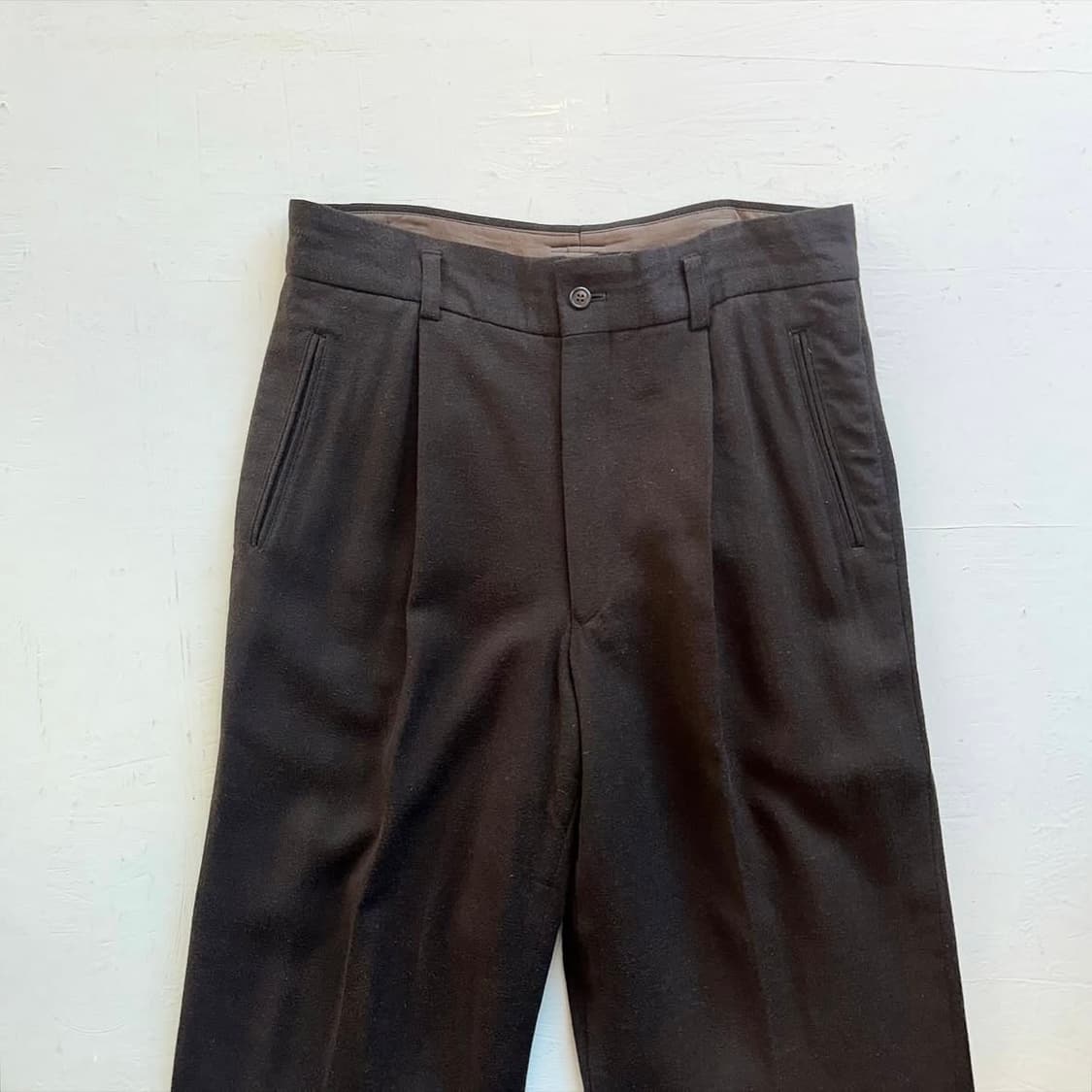 70's Issey Miyake brown wool pants 상품이미지1