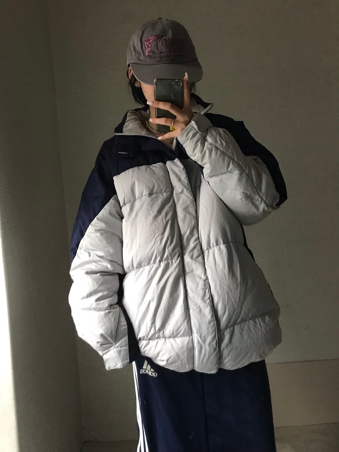 나이키 네이비 오버핏 패딩 상품이미지4