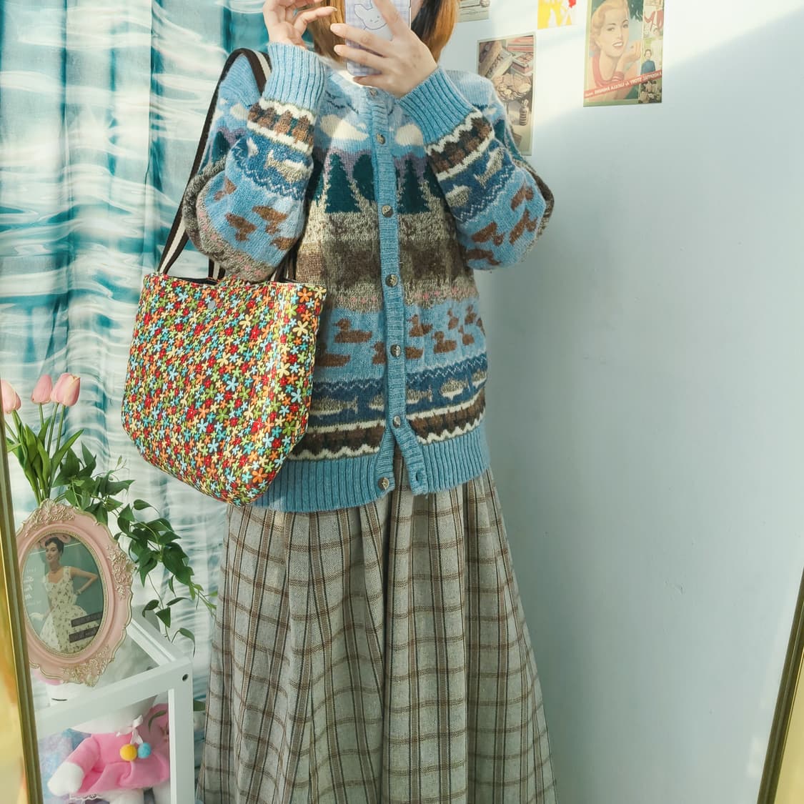 오비스 풍경을 담은 빈티지 니트 가디건 오르비스 상품이미지5