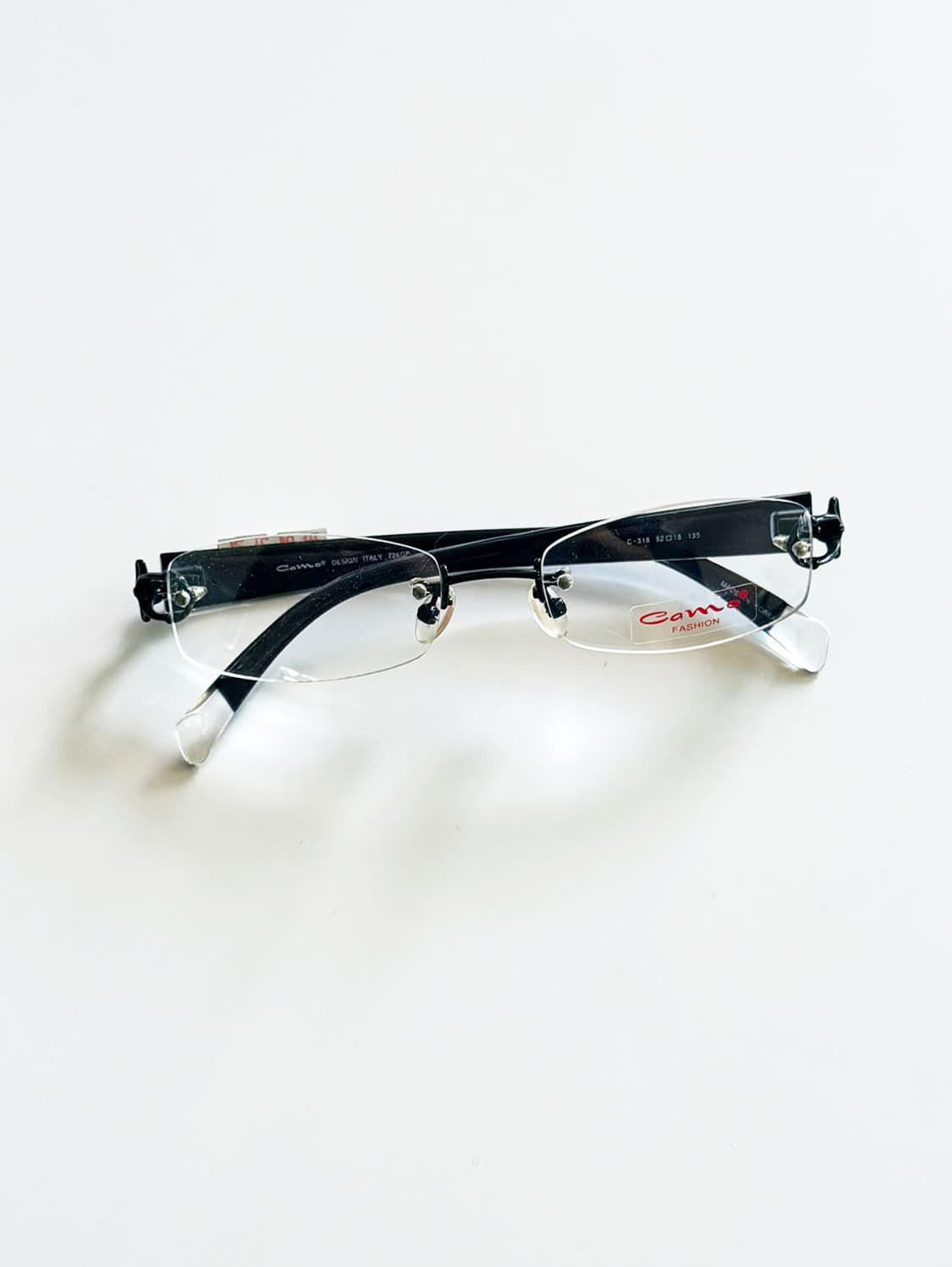 CAMO FASHION 무테 스퀘어 블랙메탈 빈티지 안경 상품이미지2