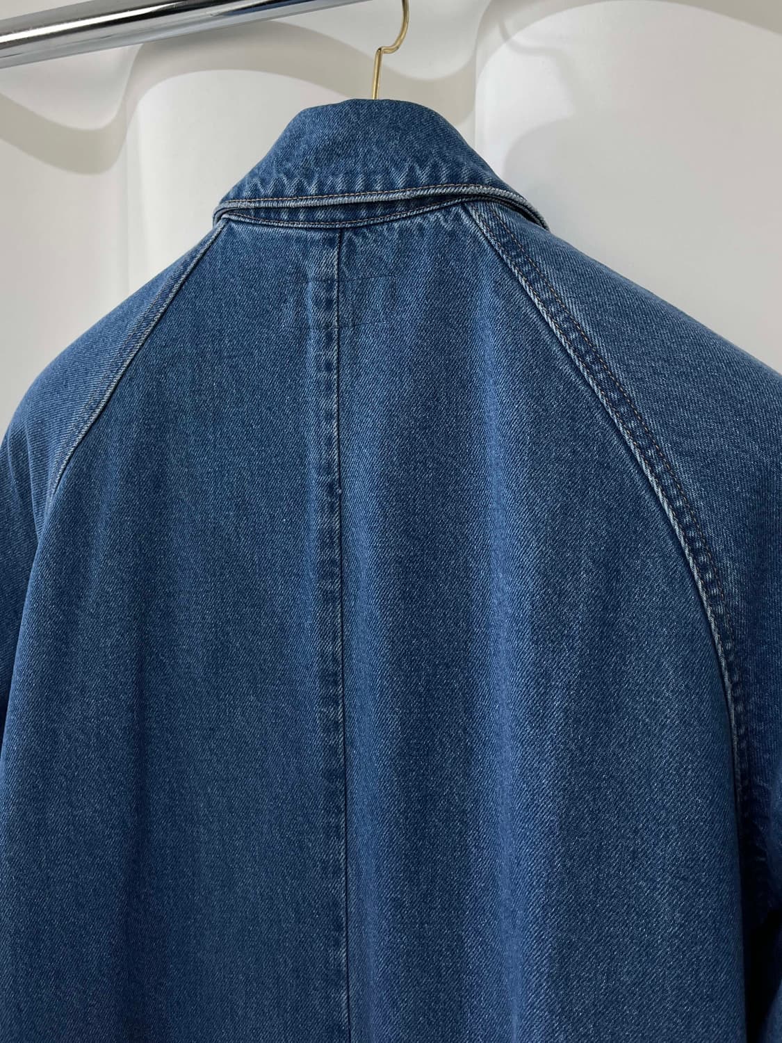 여성 폴로 랄프로렌 코튼실크 블렌드 발마칸 데님 코트 자켓 상품이미지9