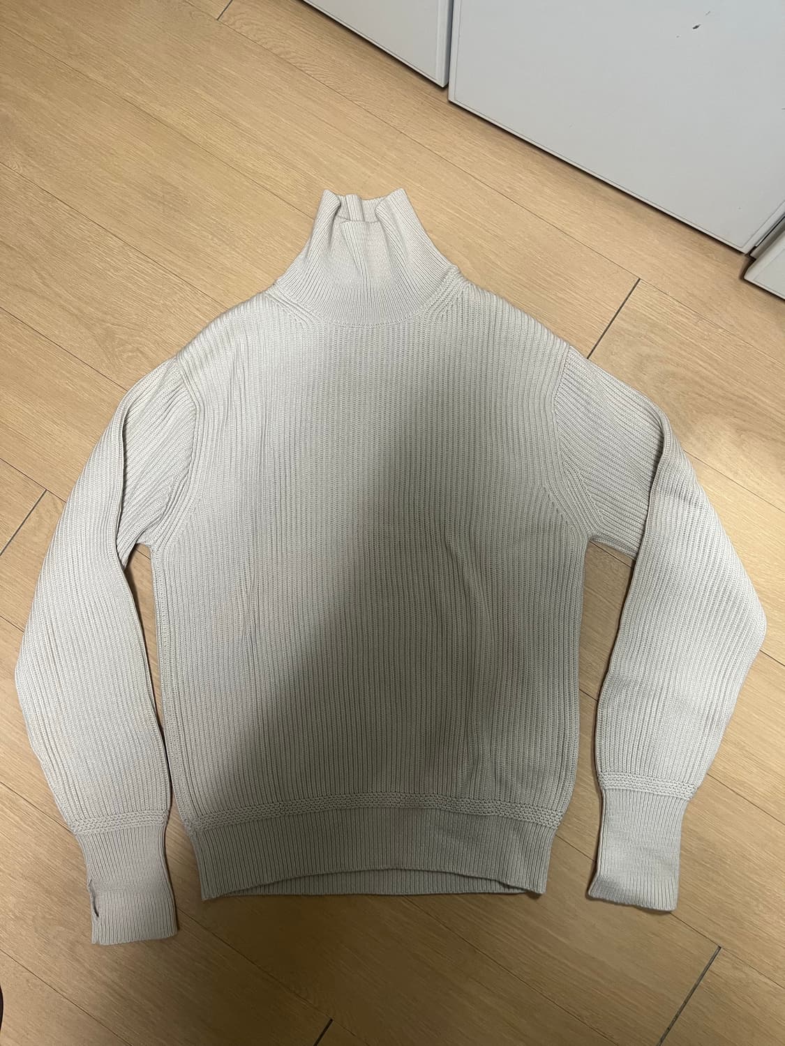 스테디에브리웨어 sew 목폴라 니트 크림 상품이미지1