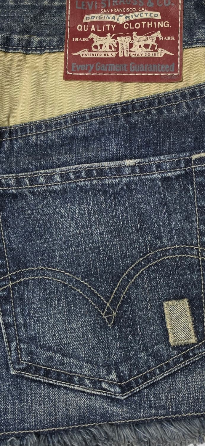 리바이스 패치 데님 미니 스커트 W25 상품이미지5