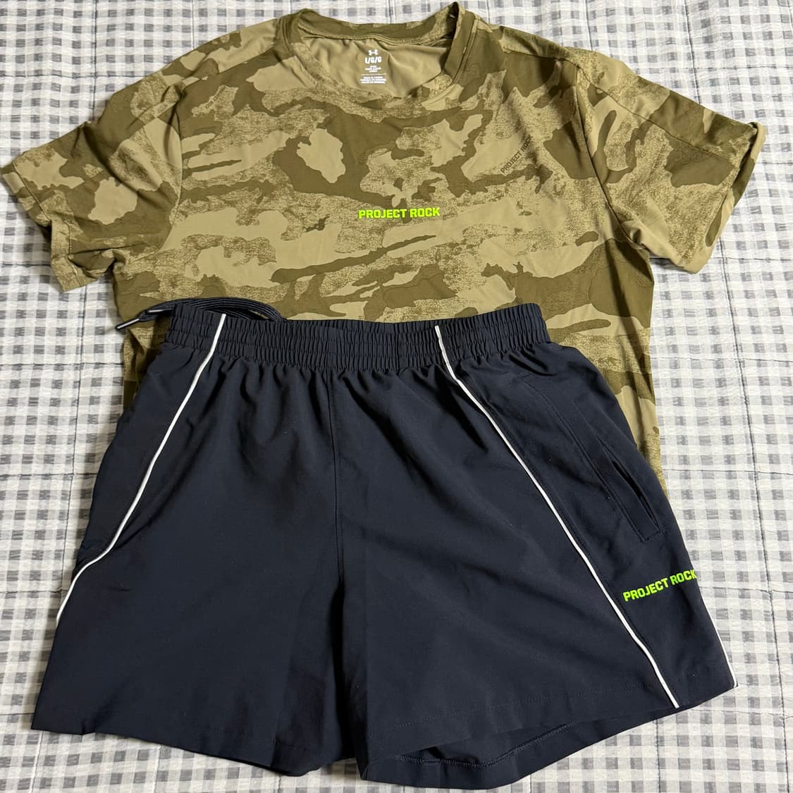 언더아머 프로젝트 락 카모 반팔티 + 반바지 세트 상품이미지2