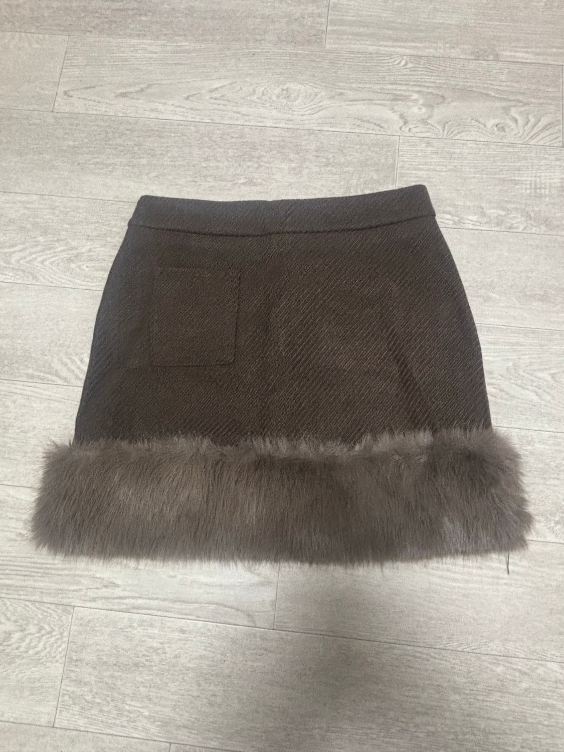 갸루 퍼 트림 미니 치마  상품이미지1