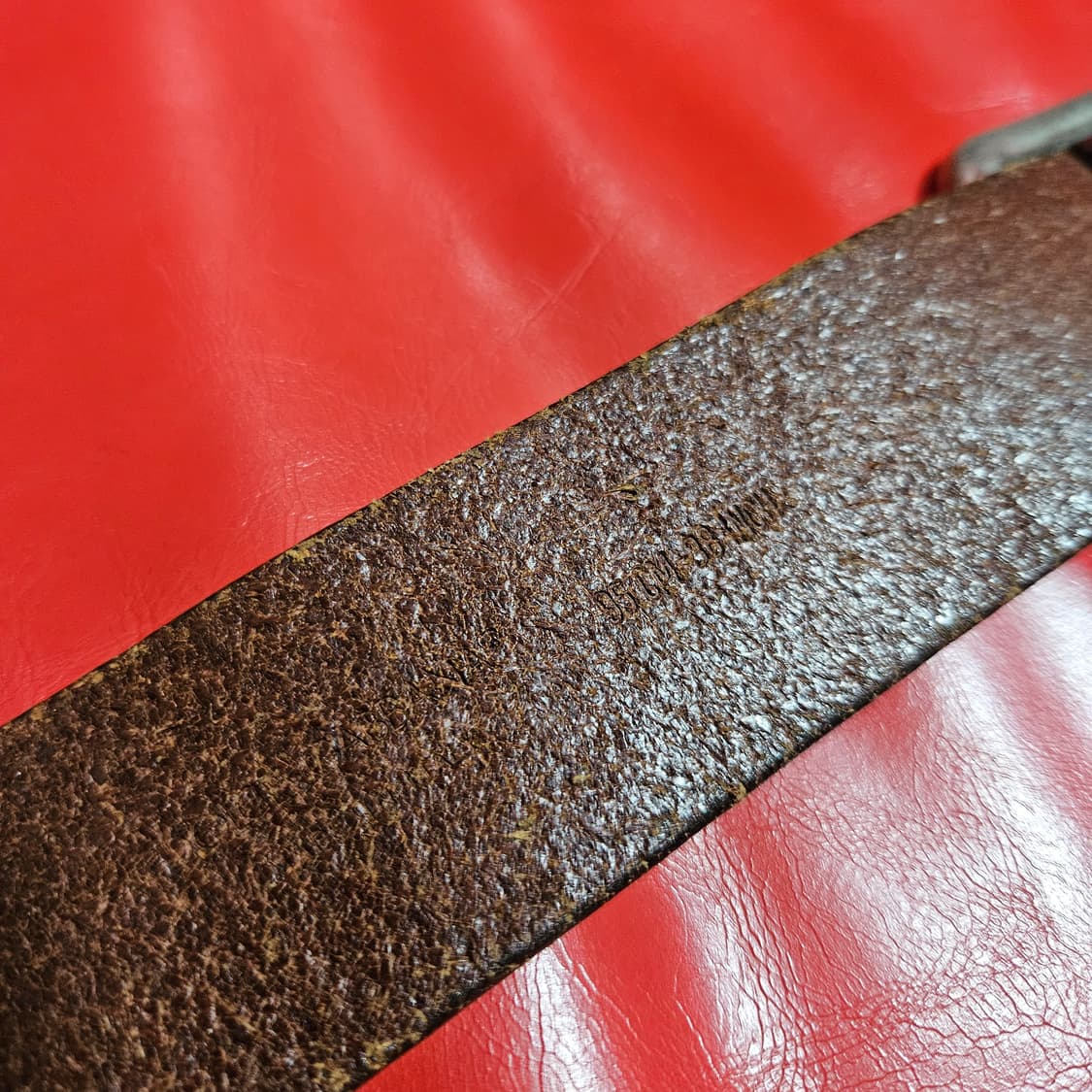 돌체앤가바나 Y2k 빈티지 브라운 가죽 레터링 벨트  상품이미지7