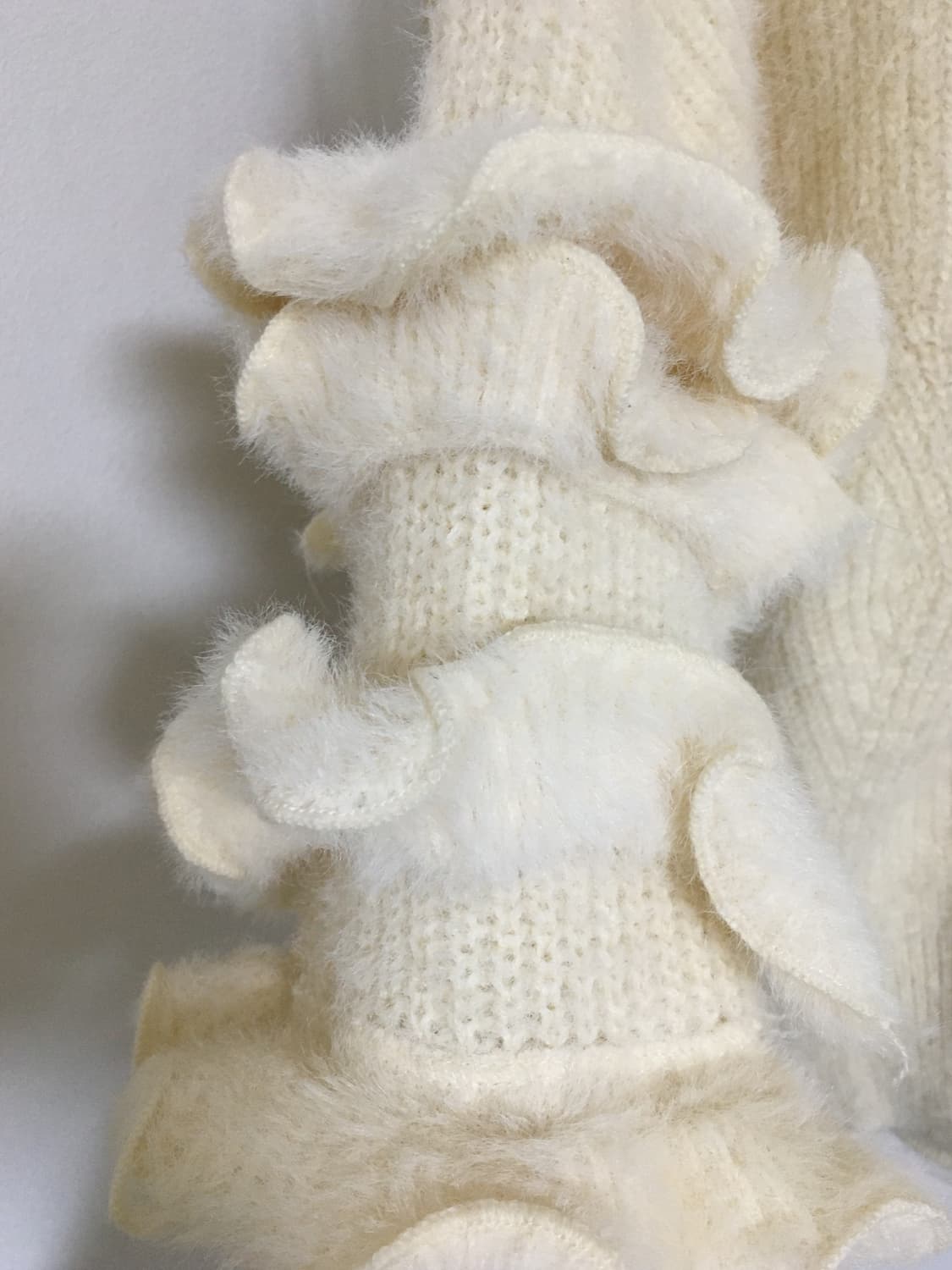 아이보리 앙고라 니트  상품이미지3