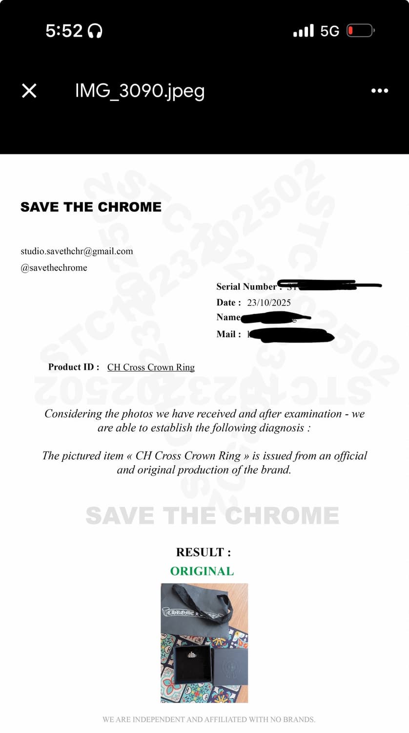 Chrome hearts 크롬하츠 크라운 링 상품이미지4