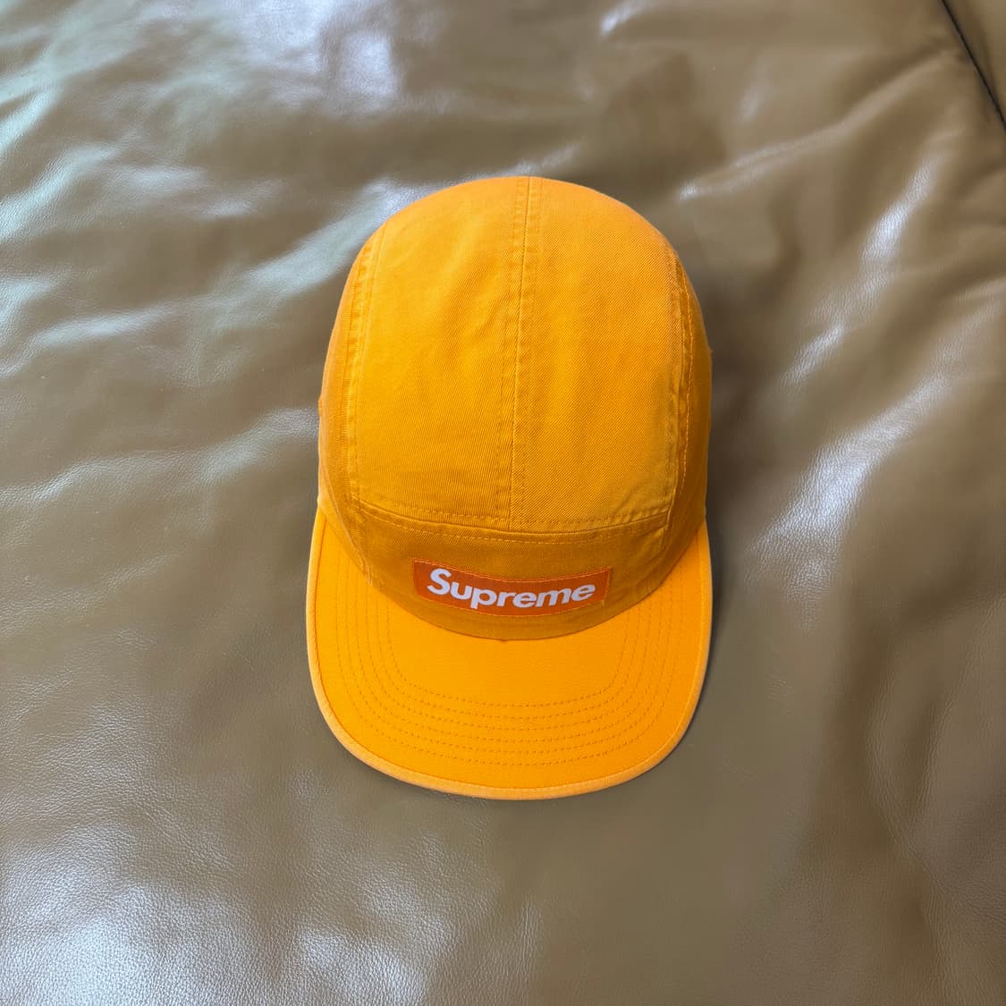 Supreme 슈프림 오렌지 캠프캡 모자 (Washed Orange) 상품이미지5