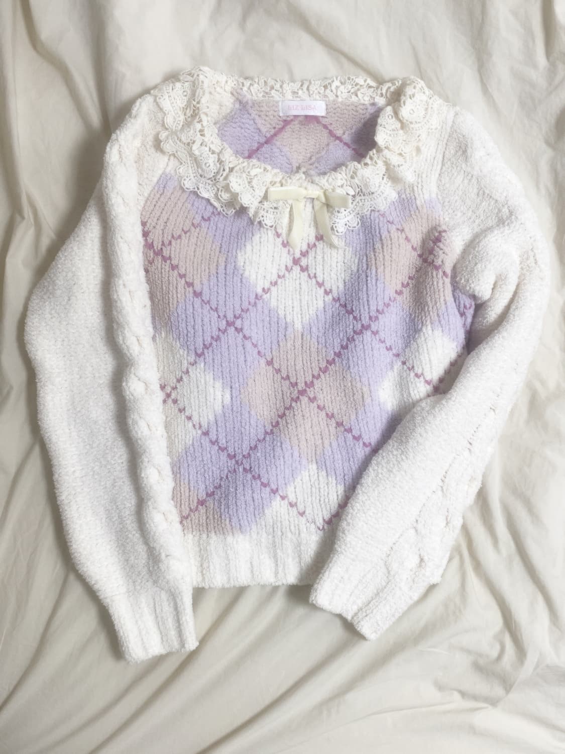 (판매) 리즈리사 아가일 니트 트랄라라 stc 상품이미지2