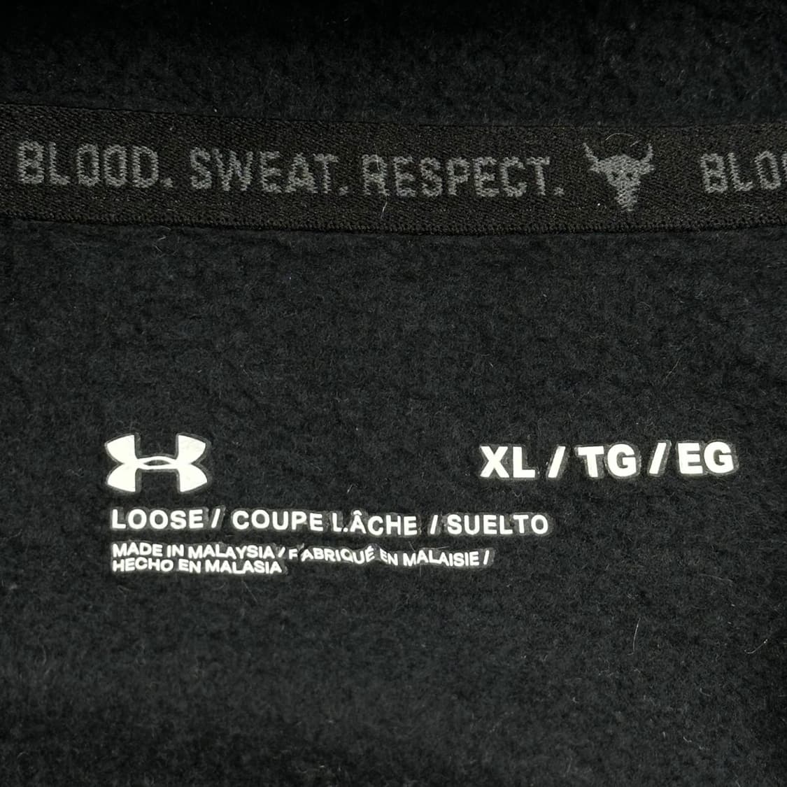 언더아머 로고 트레이닝 블랙 후드티 (XL) 상품이미지5