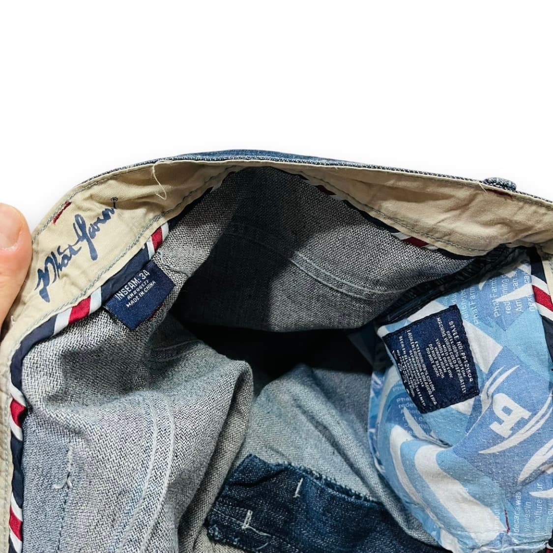 팻 팜 스펠아웃 레터링 올드스쿨 힙합 데님 팬츠 상품이미지4