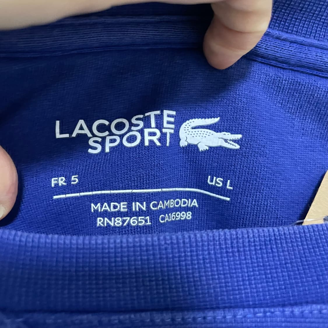 라코스테 맨투맨 L 빈티지 블루 남녀공용 상품이미지3