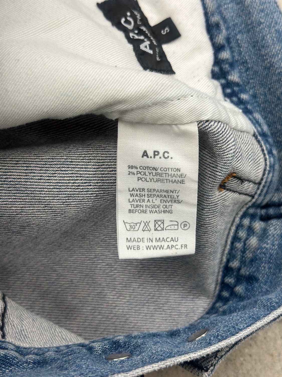 아페쎄 블루 데님 트러커 자켓 상품이미지9