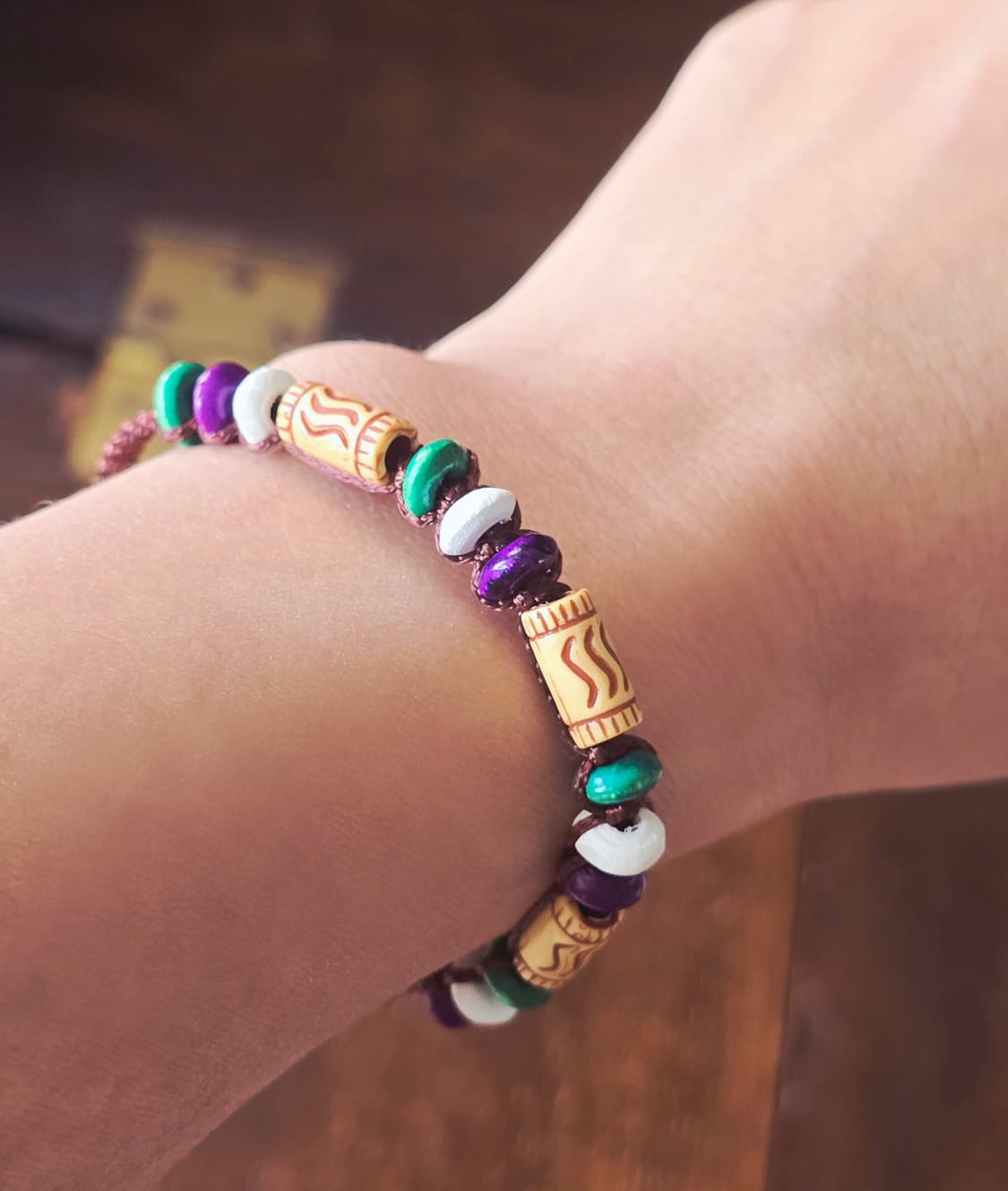 보헤미안 마크라메 비즈 매듭 팔찌 상품이미지5