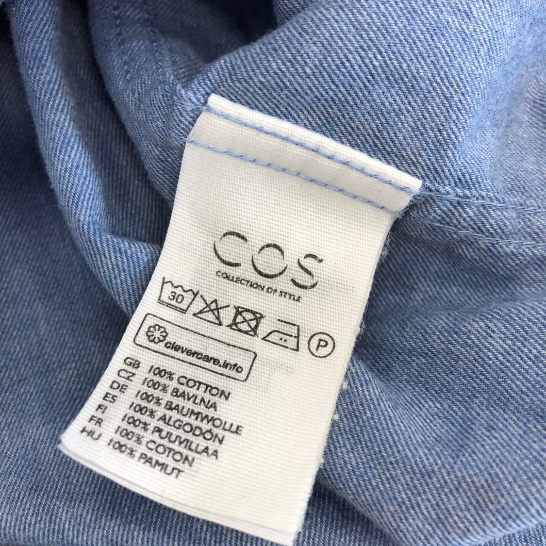 COS 코스 코듀로이카라 블루셔츠 M 상품이미지6