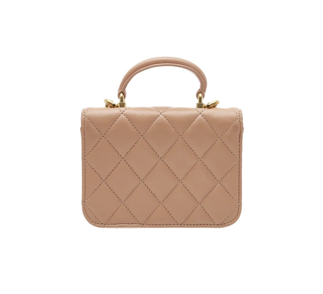 [S급] 샤넬 체인 플랩 동전지갑 램스킨 골드메탈 베이지 판매합니다!!! 상품이미지3