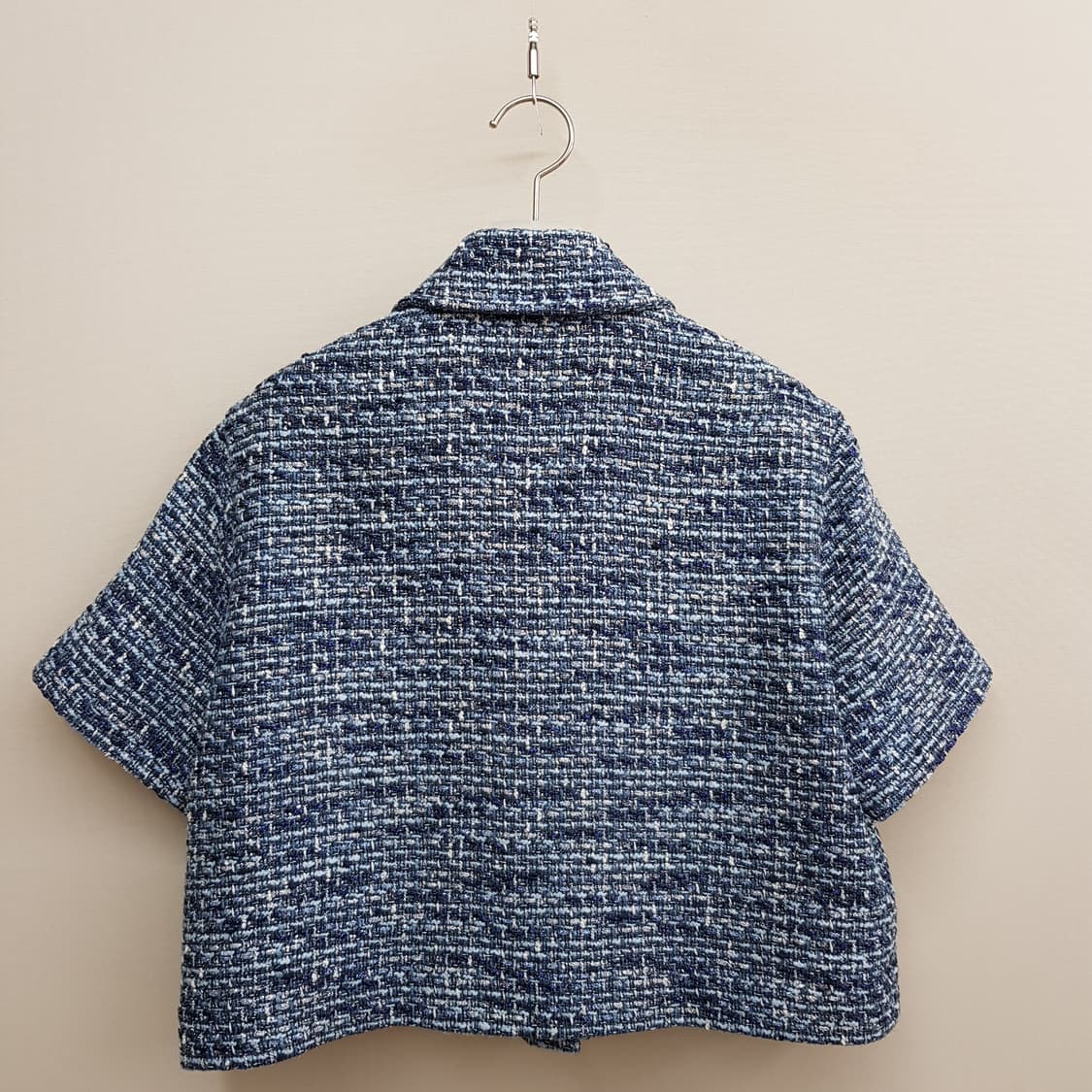 MAJE 마쥬 블루 트위드 크롭 반팔 자켓  1사이즈 상품이미지5