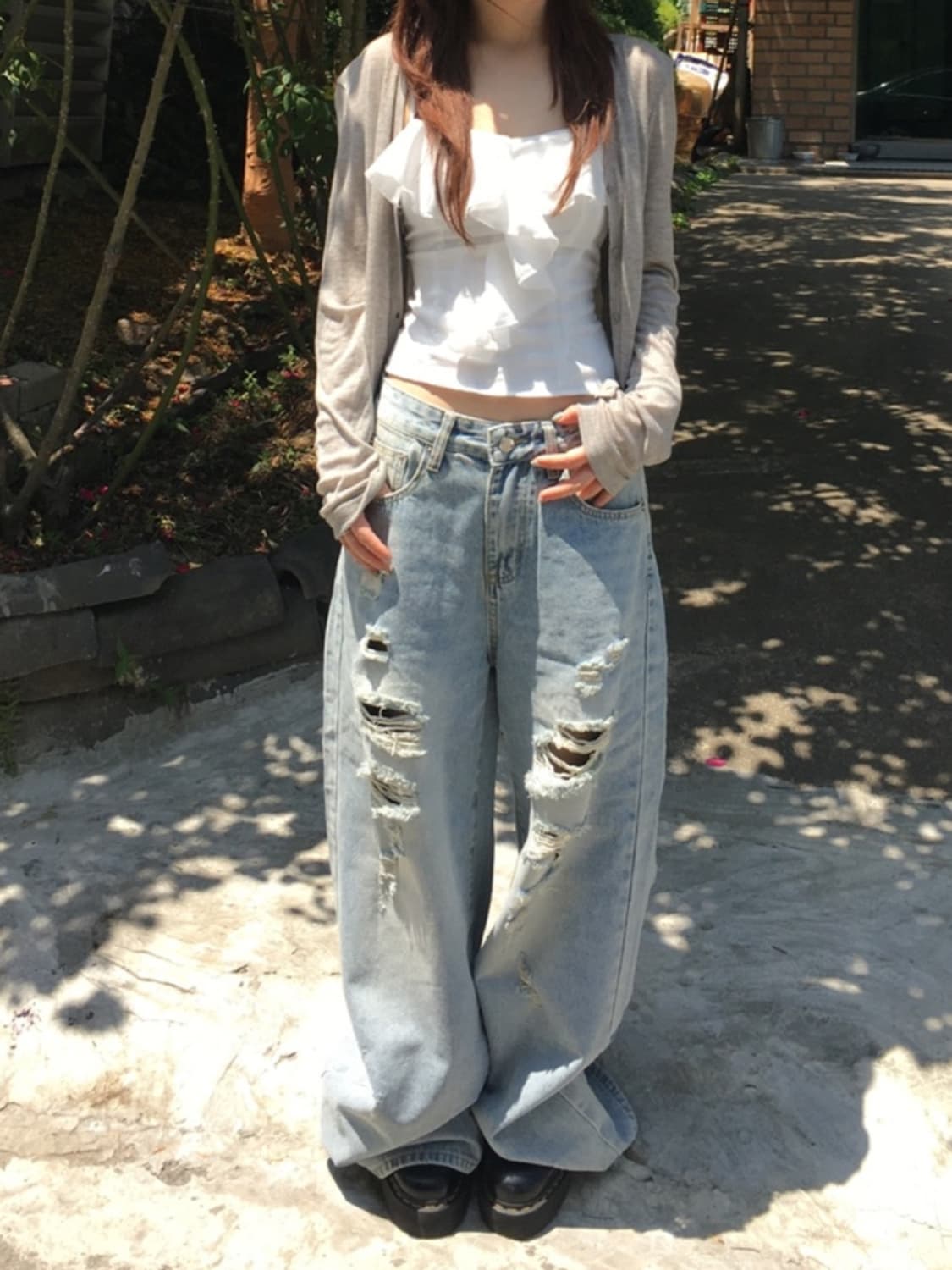 아워캐비넷 fight damage pants 상품이미지1