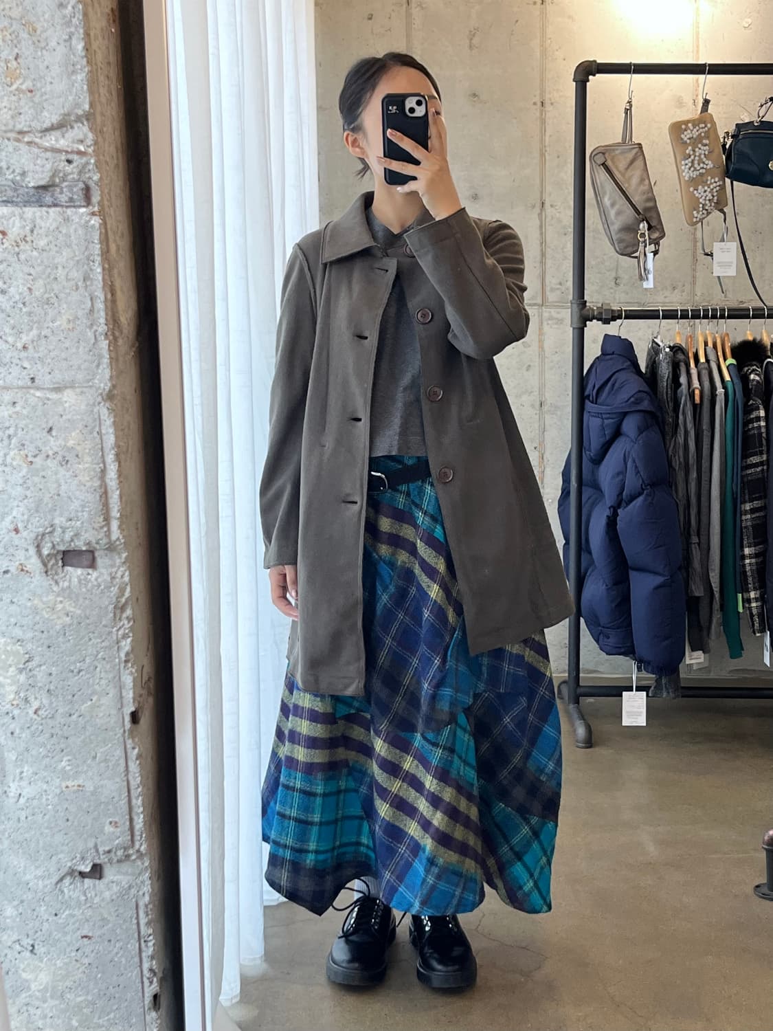 ZUCCA 빅 버튼 롱 코트 상품이미지4