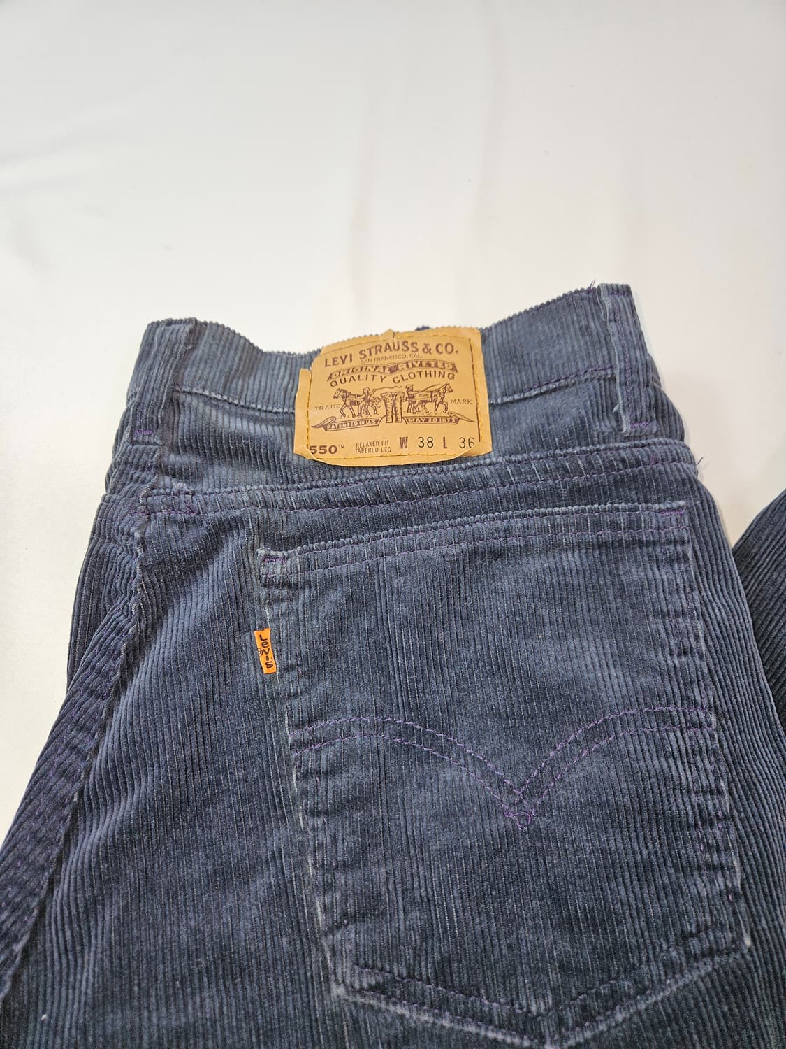 90s 리바이스 550 오렌지탭 코듀로이 팬츠 빈티지 38 상품이미지2