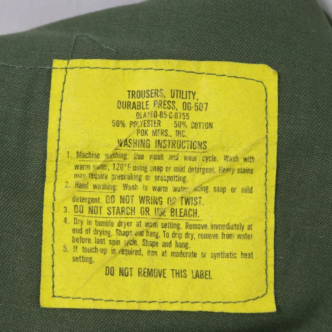 80'S U.S.ARMY OG-507 팬츠 53323 상품이미지9