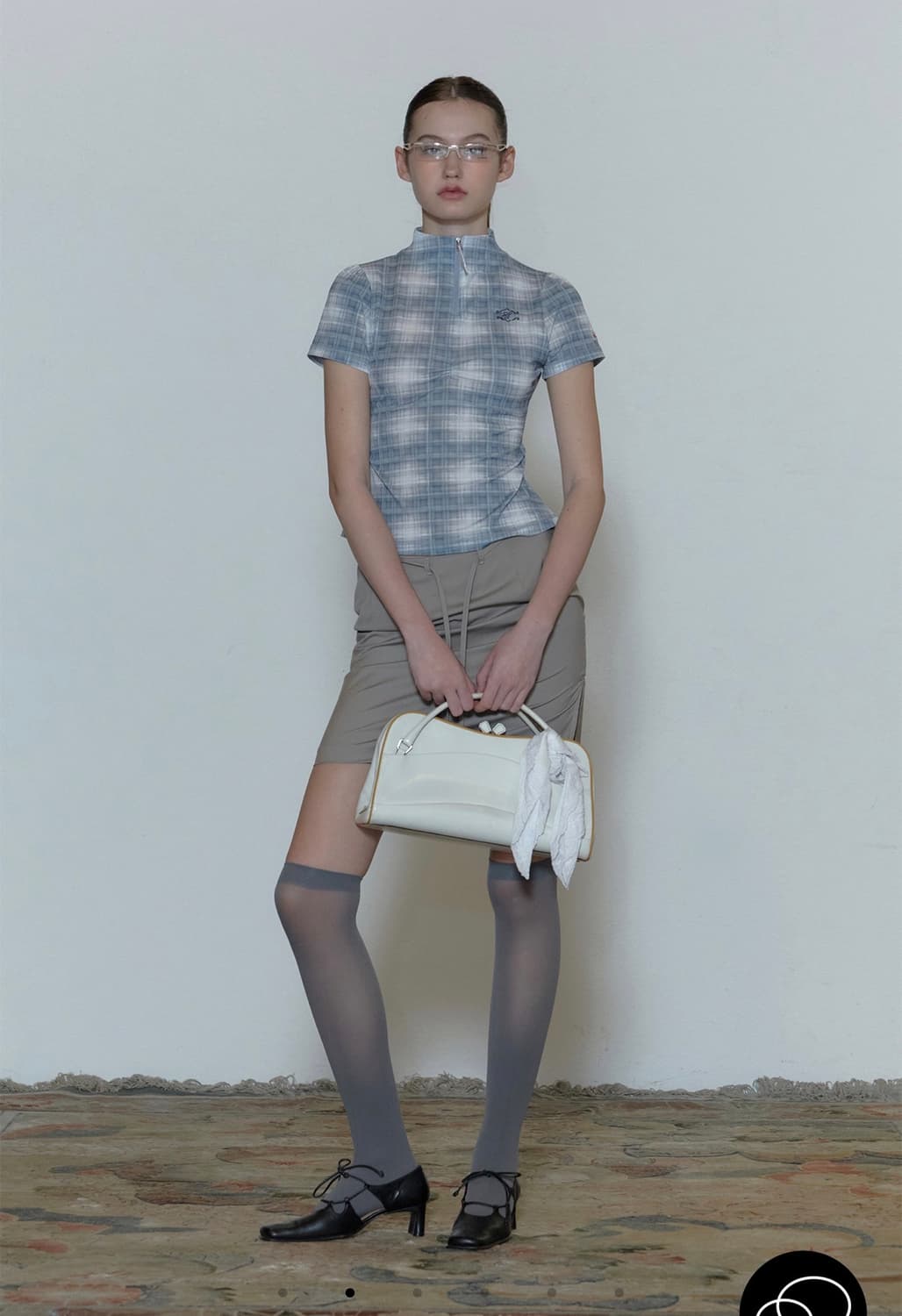 스컬프터 긱 하프 집업 블루 그레이 (M) 상품이미지2