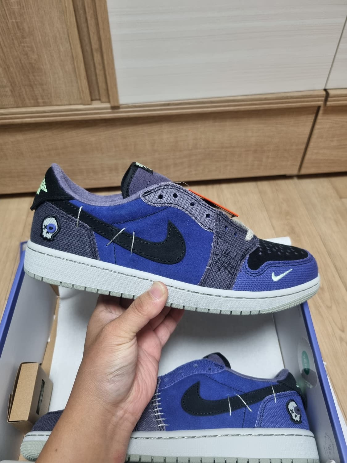 조던 1 x 자이언 윌리엄슨 레트로 로우 OG 리젠시 퍼플 265 상품이미지3