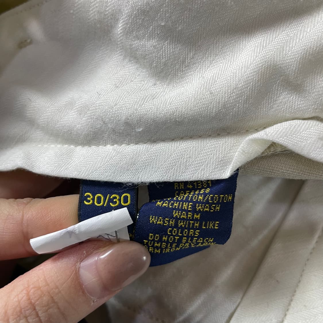 (30) 폴로랄프로렌 크림 코튼 팬츠 슬림핏 상품이미지8