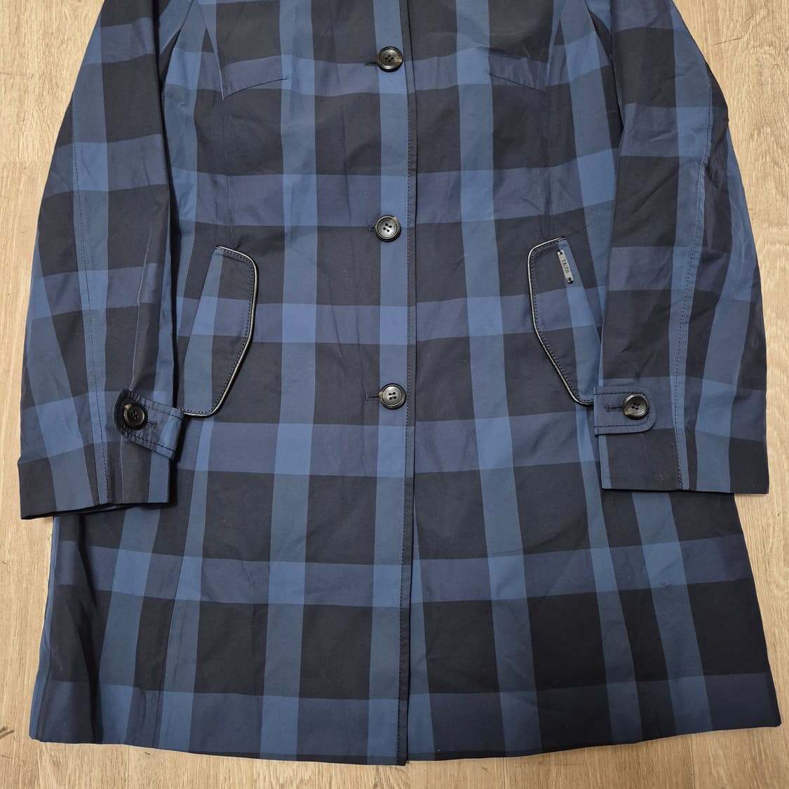 키이스 런던 여성 체크 트렌치 싱글 레인코트 (37) 상품이미지3