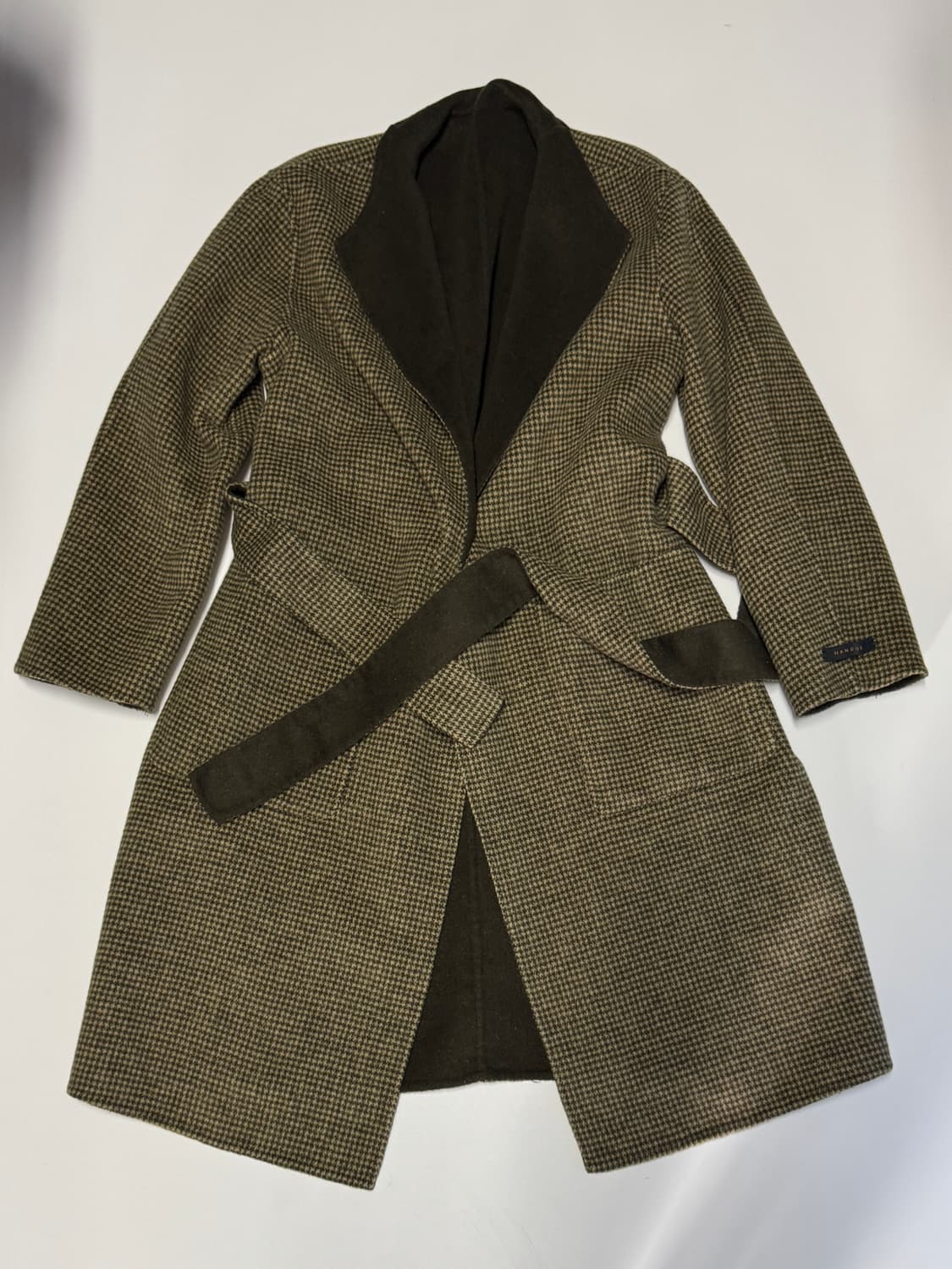 희귀!! 여성 지오송지오 핸드메이드 양면 체크 벨트 코트 66 상품이미지1