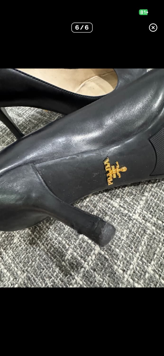 프라다 블랙 가죽 펌프스힐 36사이즈 상품이미지4