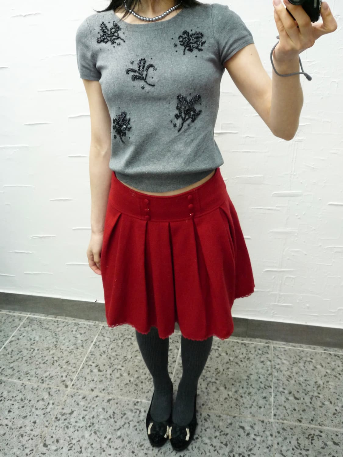 beads detail knit top 상품이미지2