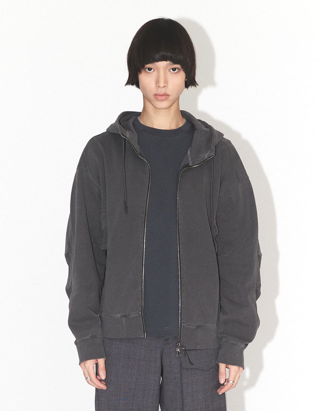 [L] 언어펙티드 DYED 4P HOODIE ZIP UP 후드 집업 상품이미지4